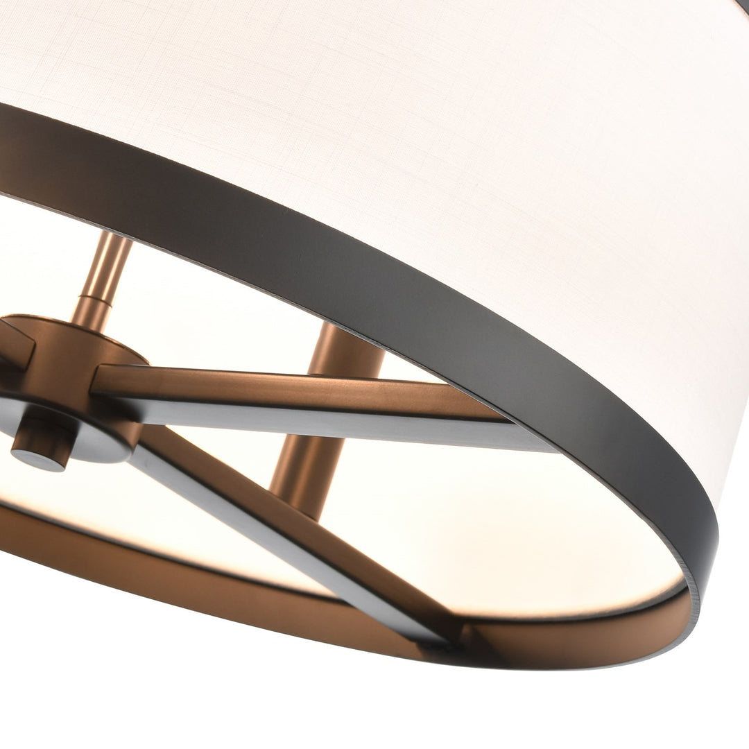4 Light Chandelier 18", Black
