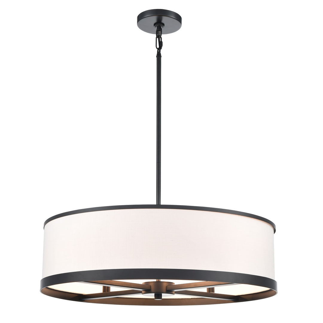 4 Light Chandelier 24", Black by Artcraft