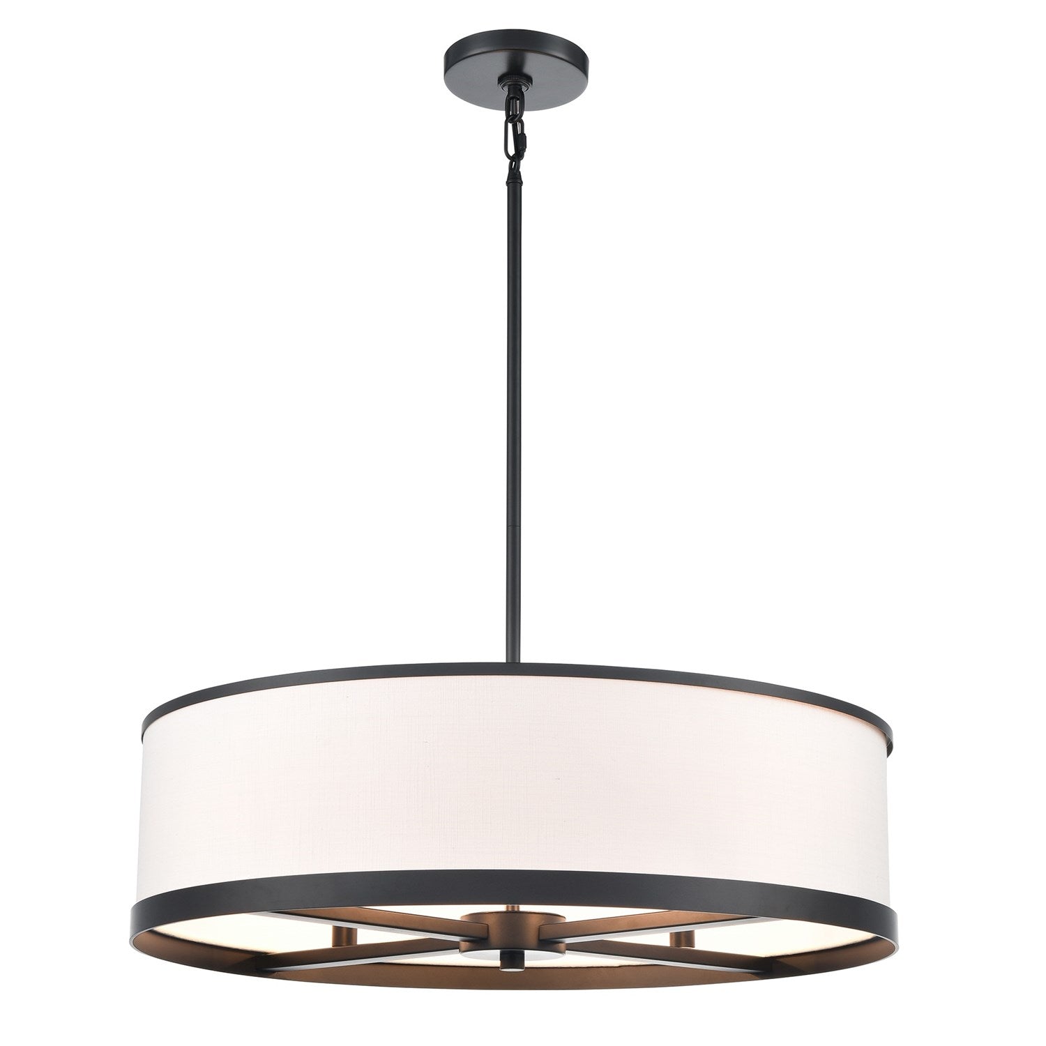 4 Light Chandelier 24", Black by Artcraft