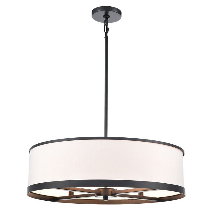 4 Light Chandelier 24", Black by Artcraft