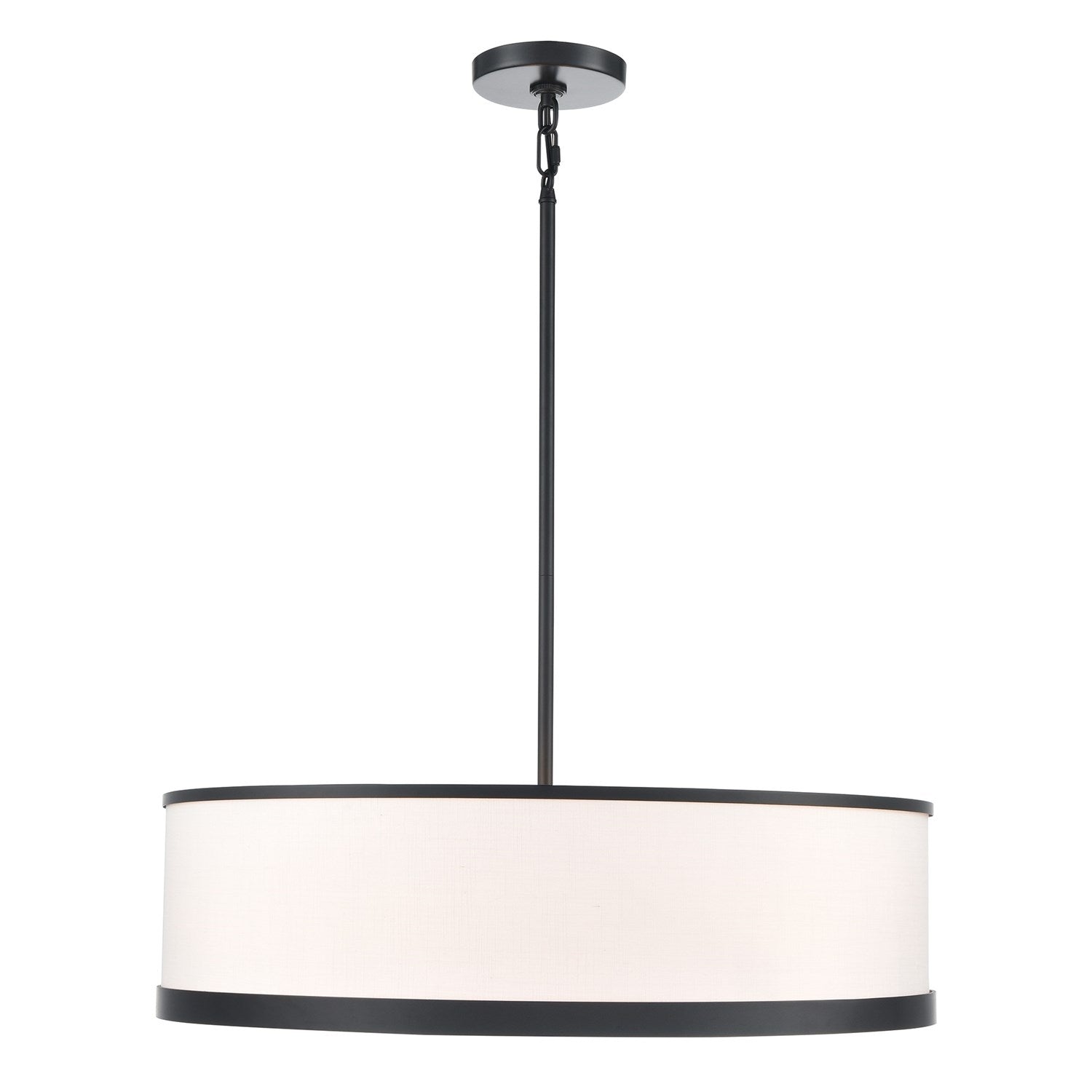 4 Light Chandelier 24", Black