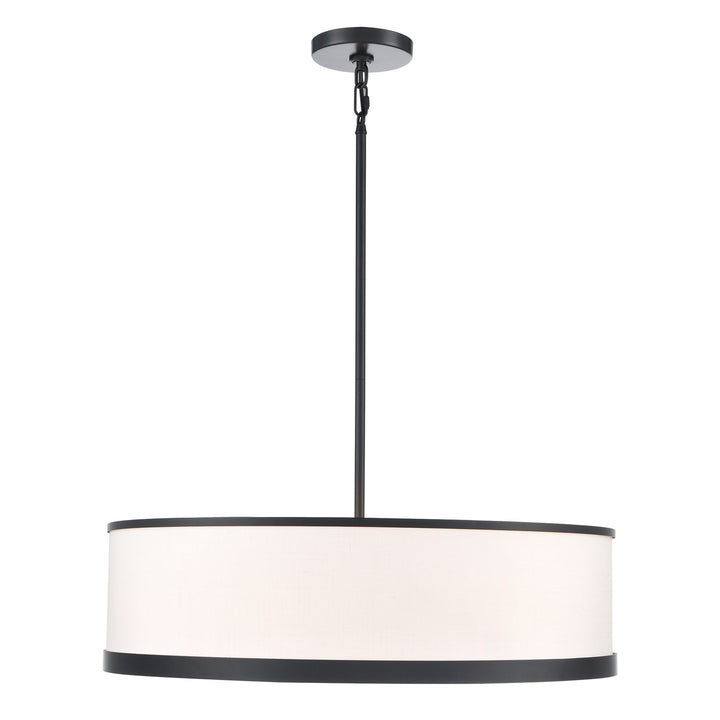 4 Light Chandelier 24", Black