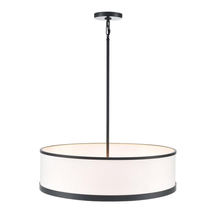 4 Light Chandelier 24", Black