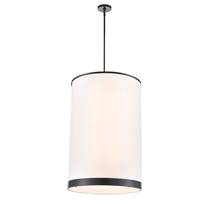 8 Light Chandelier, Black by Artcraft