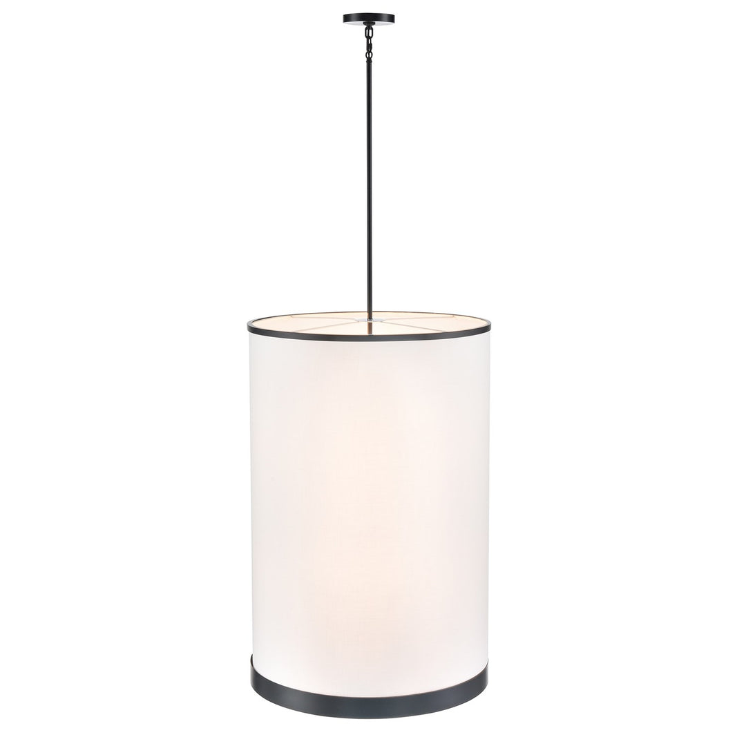 8 Light Chandelier, Black