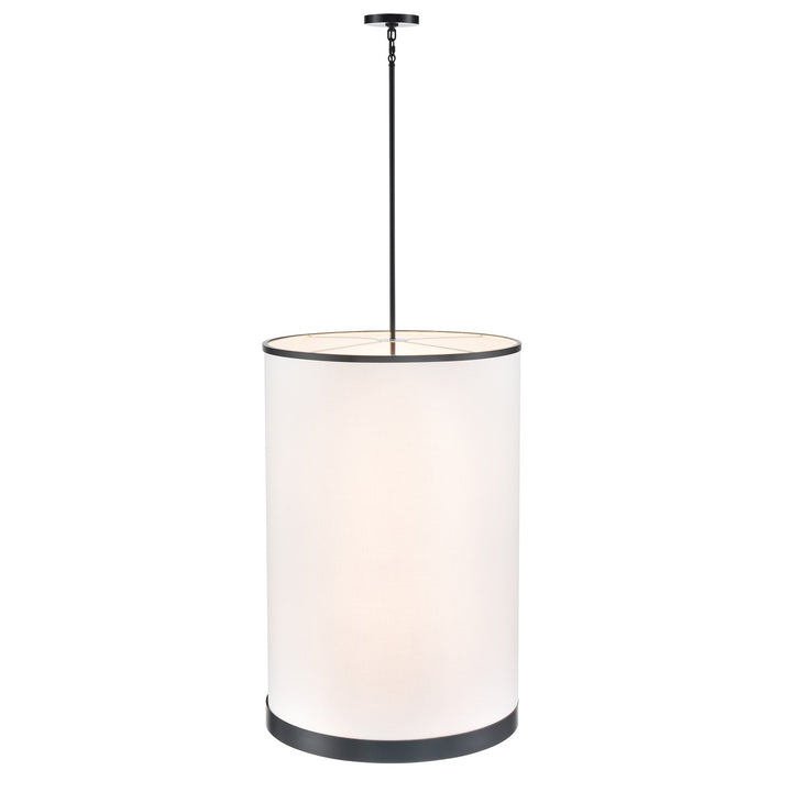 8 Light Chandelier, Black
