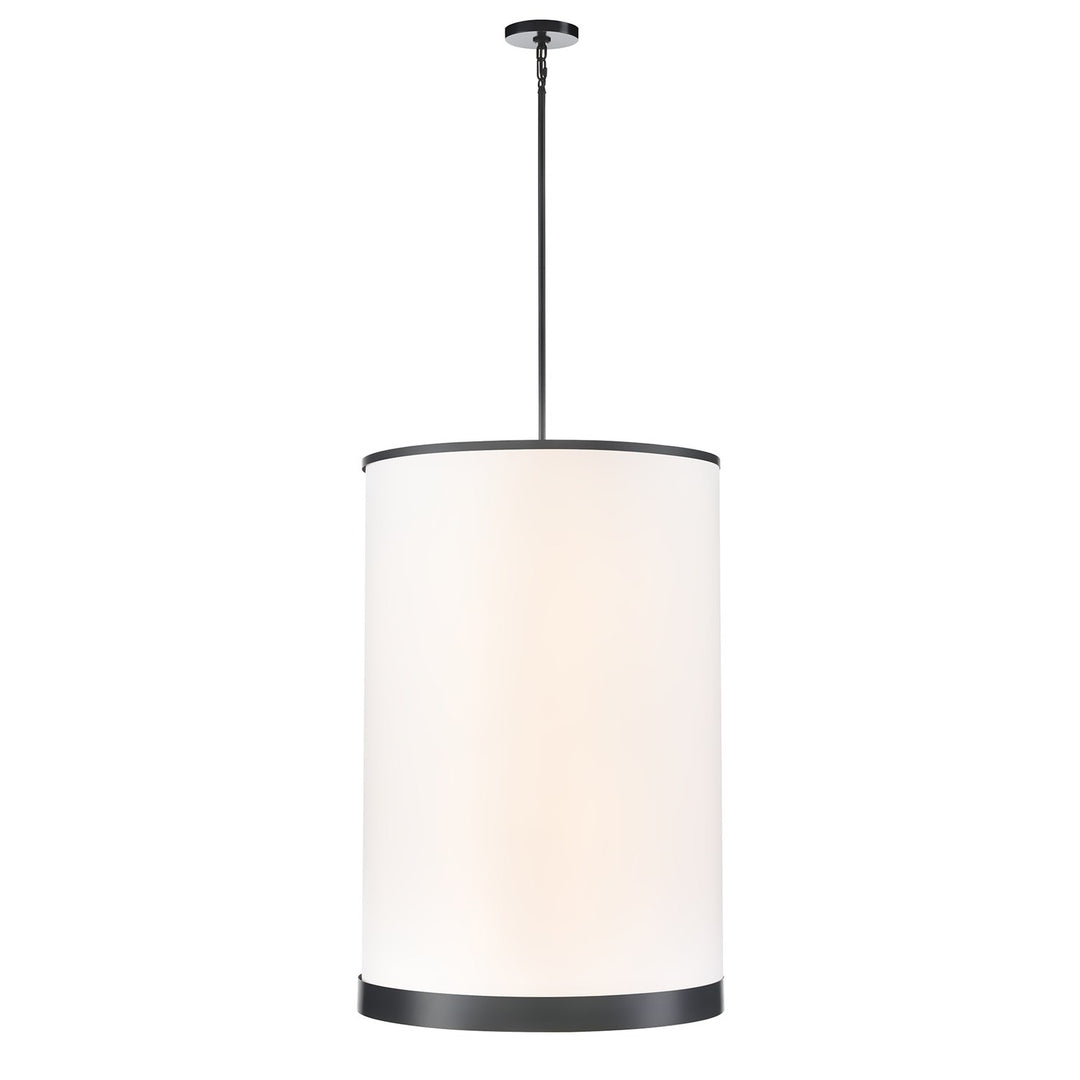 8 Light Chandelier, Black