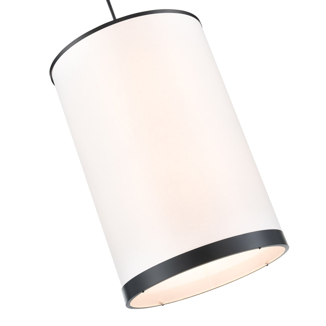 8 Light Chandelier, Black