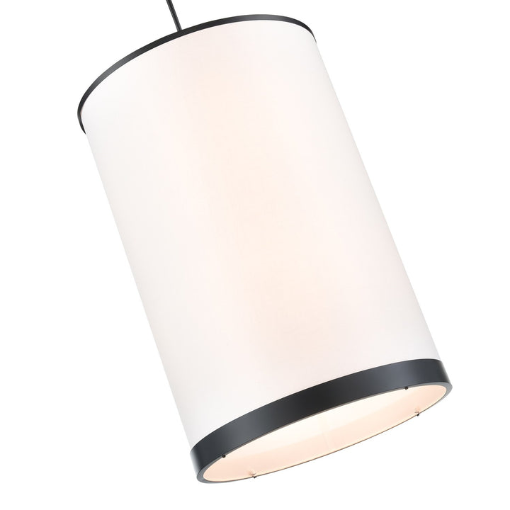 8 Light Chandelier, Black