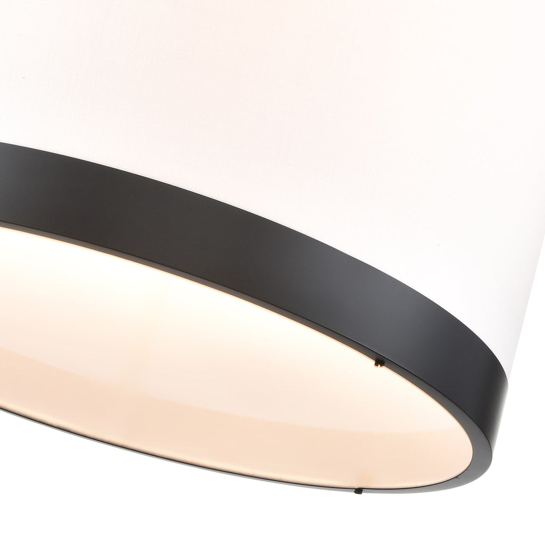 8 Light Chandelier, Black