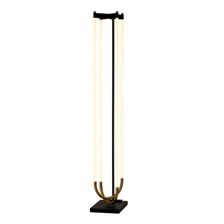 Integrated Led Floor Lamp, Black And Brushed Brass by Artcraft
