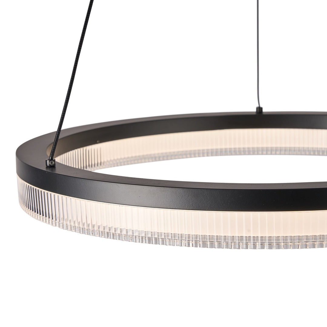 Integrated Led Pendant 20", Black