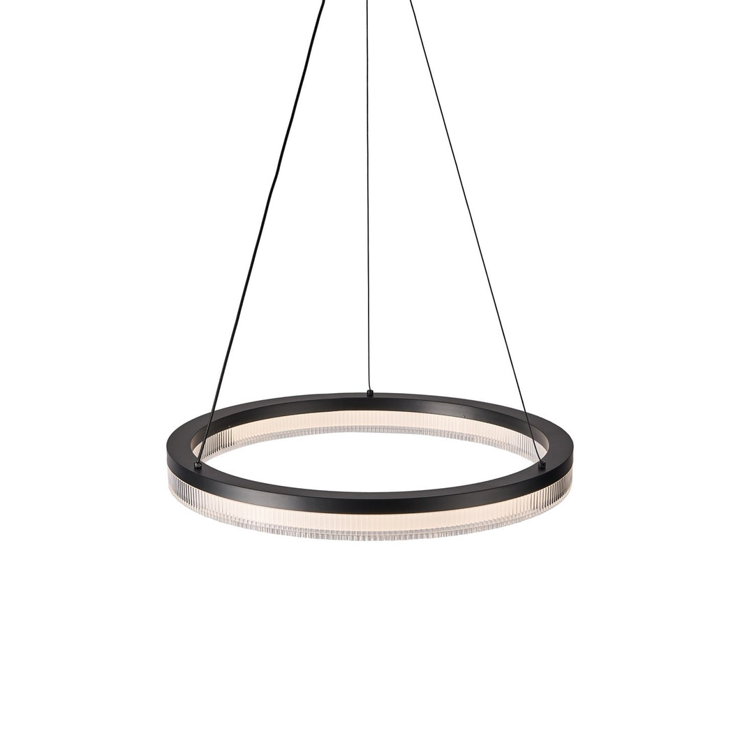 Integrated Led Pendant 20", Black
