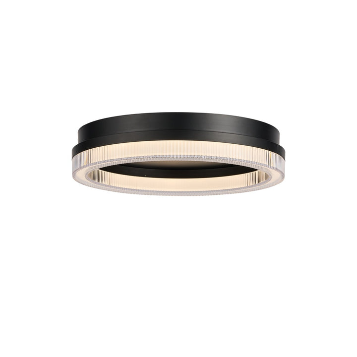 Integrated Led Flush Mount, Black