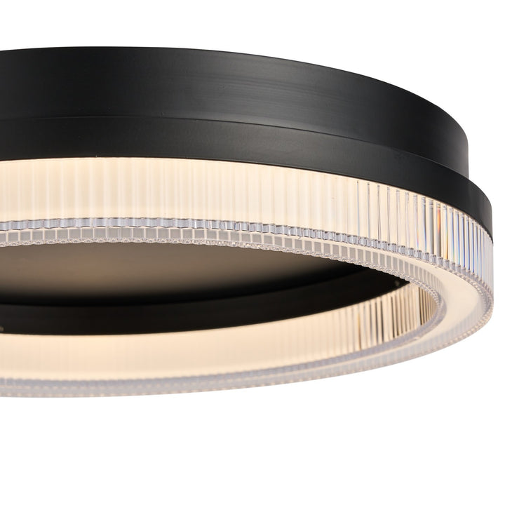 Integrated Led Flush Mount, Black