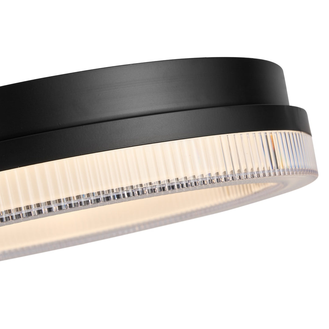 Integrated Led Flush Mount, Black