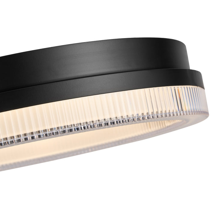 Integrated Led Flush Mount, Black