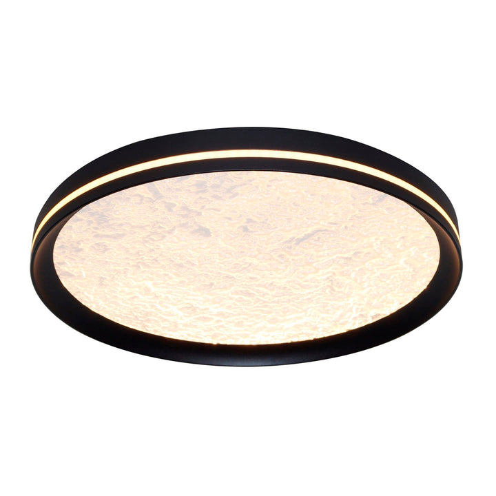 Integrated Led Flush Mount 12", Black