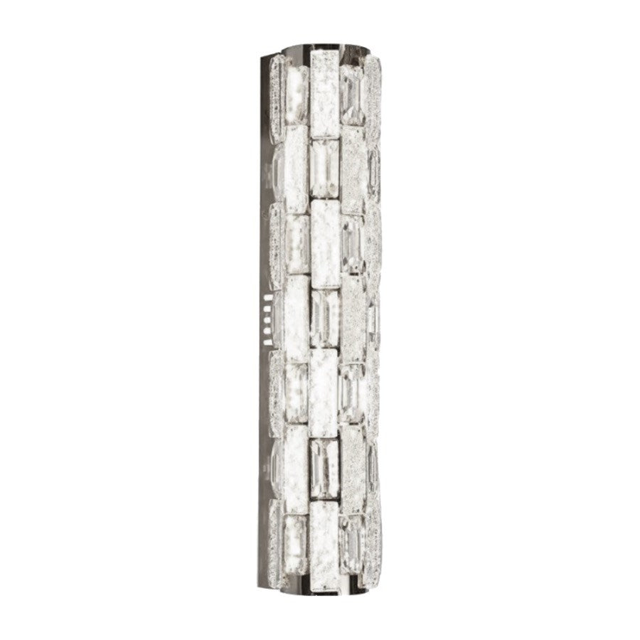 Integrated Led Wall Sconce, Chrome With Crystal Glassware by Artcraft