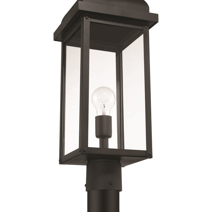 1 Light Outdoor Post Light, Black