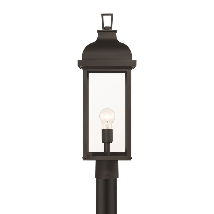 1 Light Outdoor Post Light, Black
