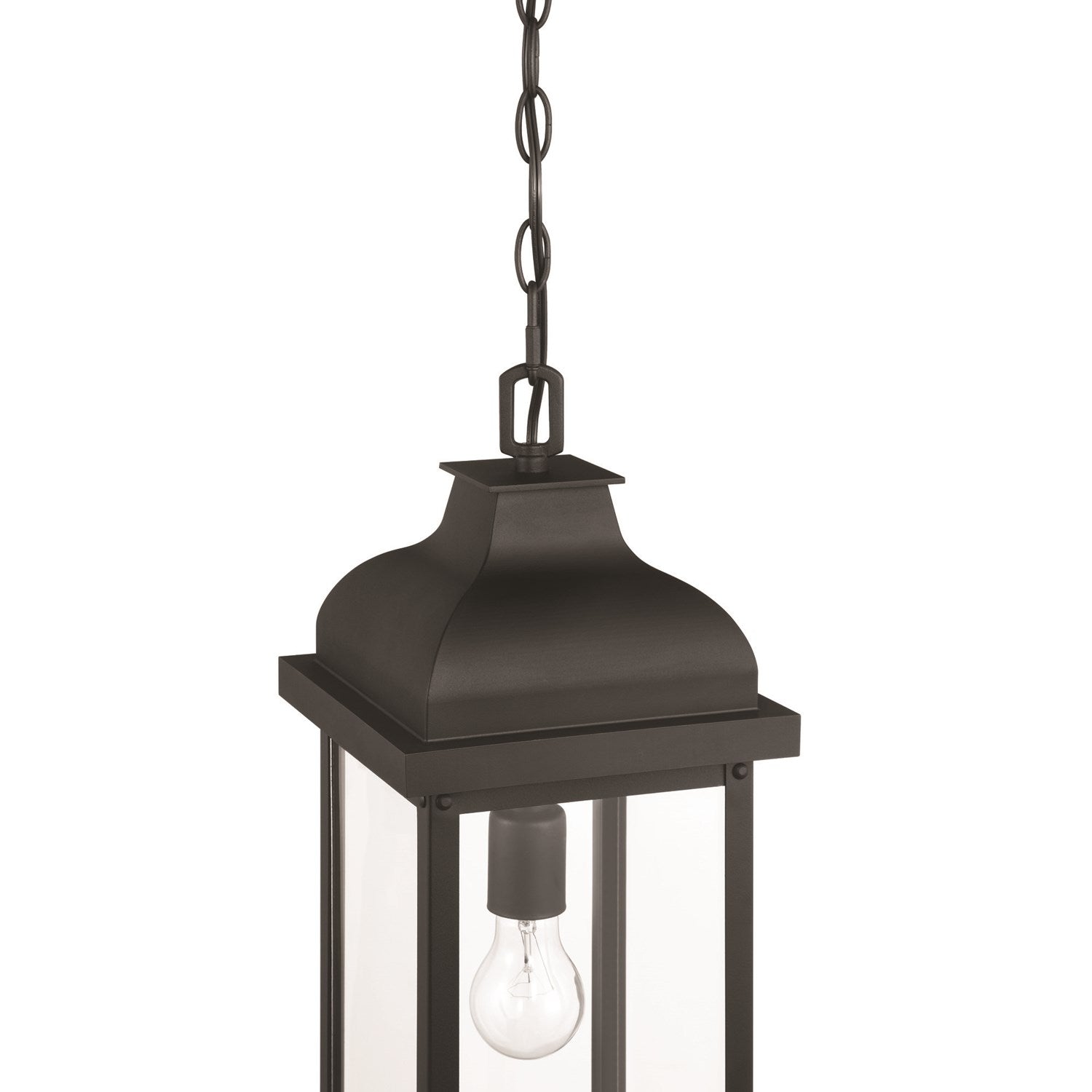 1 Light Outdoor Pendant, Black