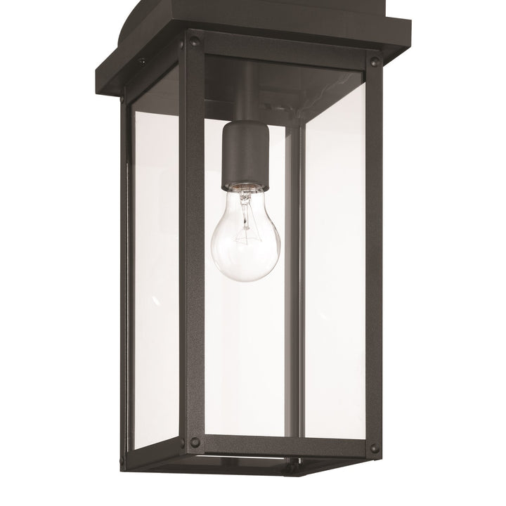 1 Light Outdoor Pendant, Black
