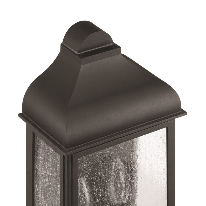 2 Light Outdoor Wall Sconce, Black