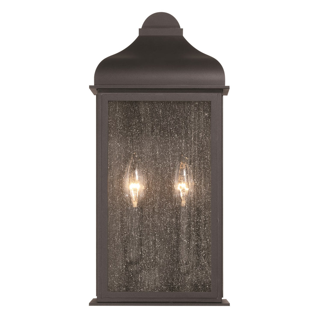 2 Light Outdoor Wall Sconce, Black