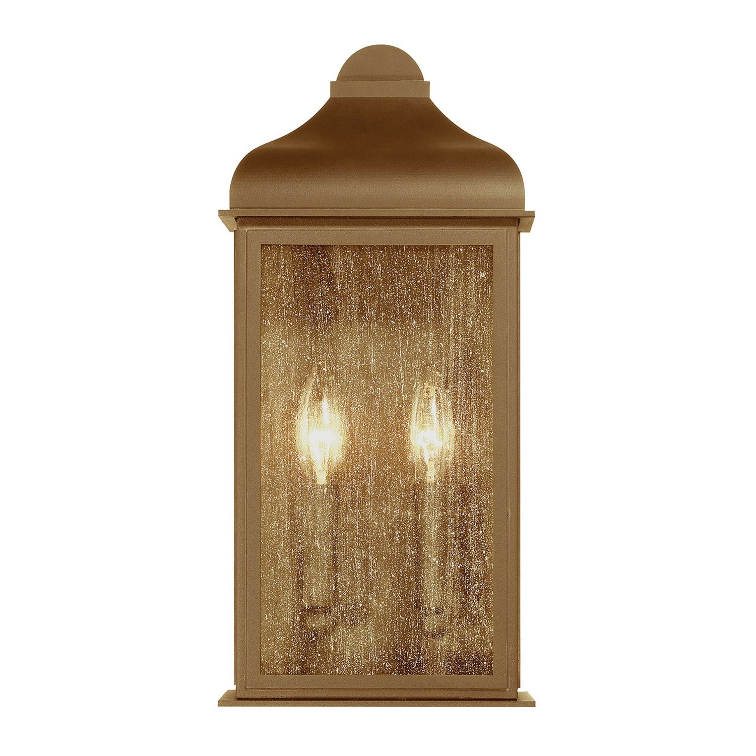 2 Light Outdoor Wall Sconce, Weathered Brass by Artcraft