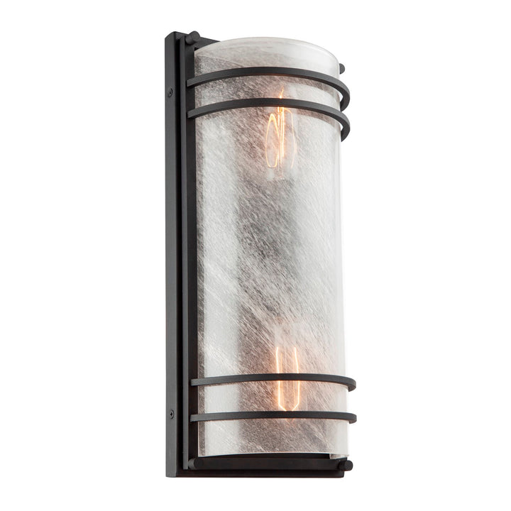 2 Light Outdoor Wall Sconce, Black by Artcraft