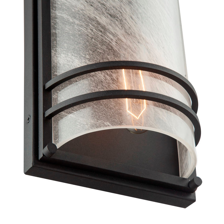 2 Light Outdoor Wall Sconce, Black
