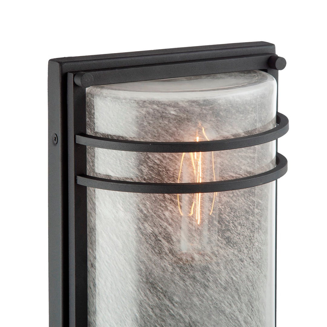 2 Light Outdoor Wall Sconce, Black