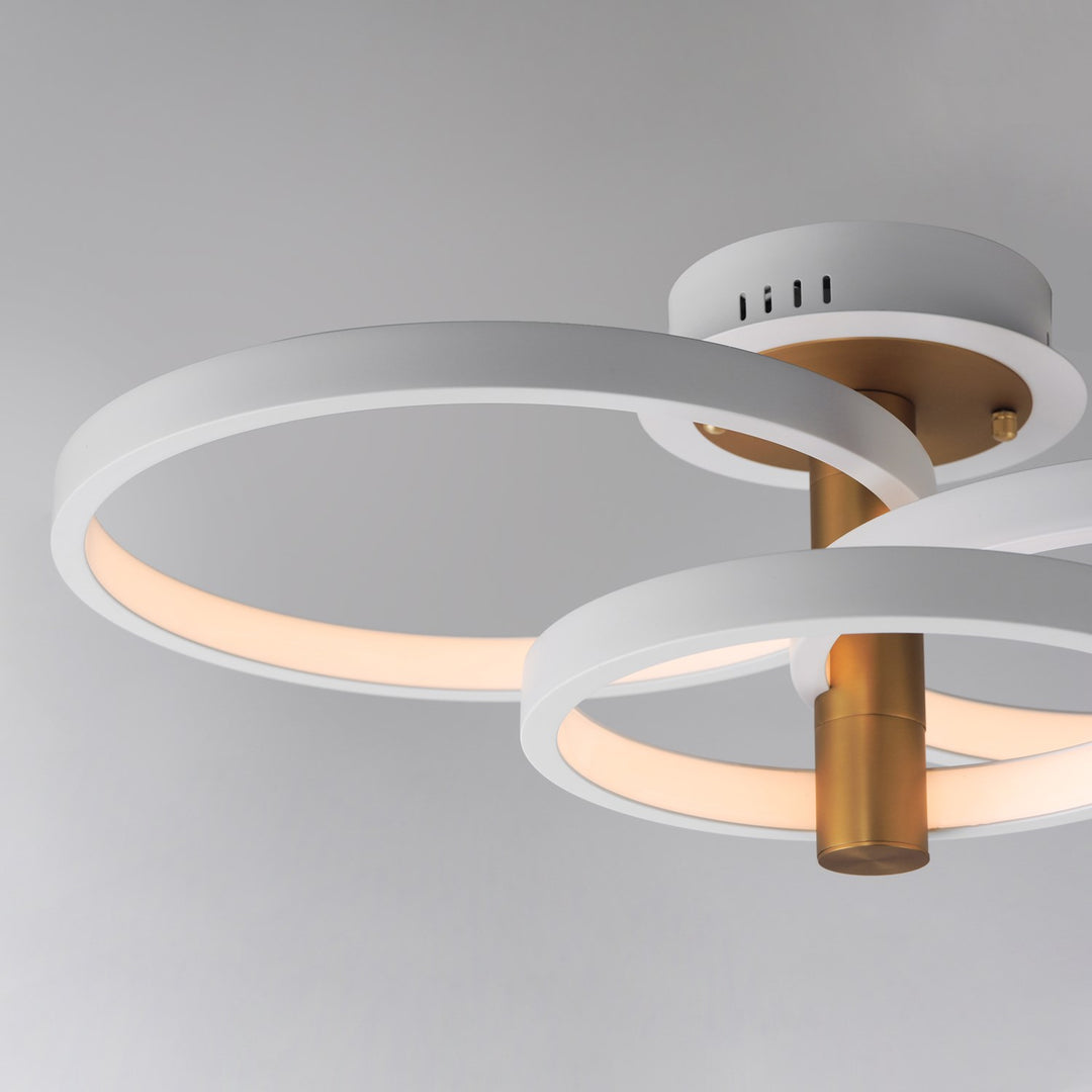 3-Light Led Semi Flush Mount