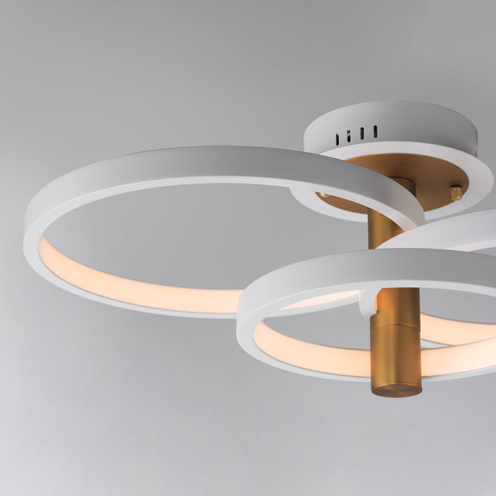 3-Light Led Semi Flush Mount
