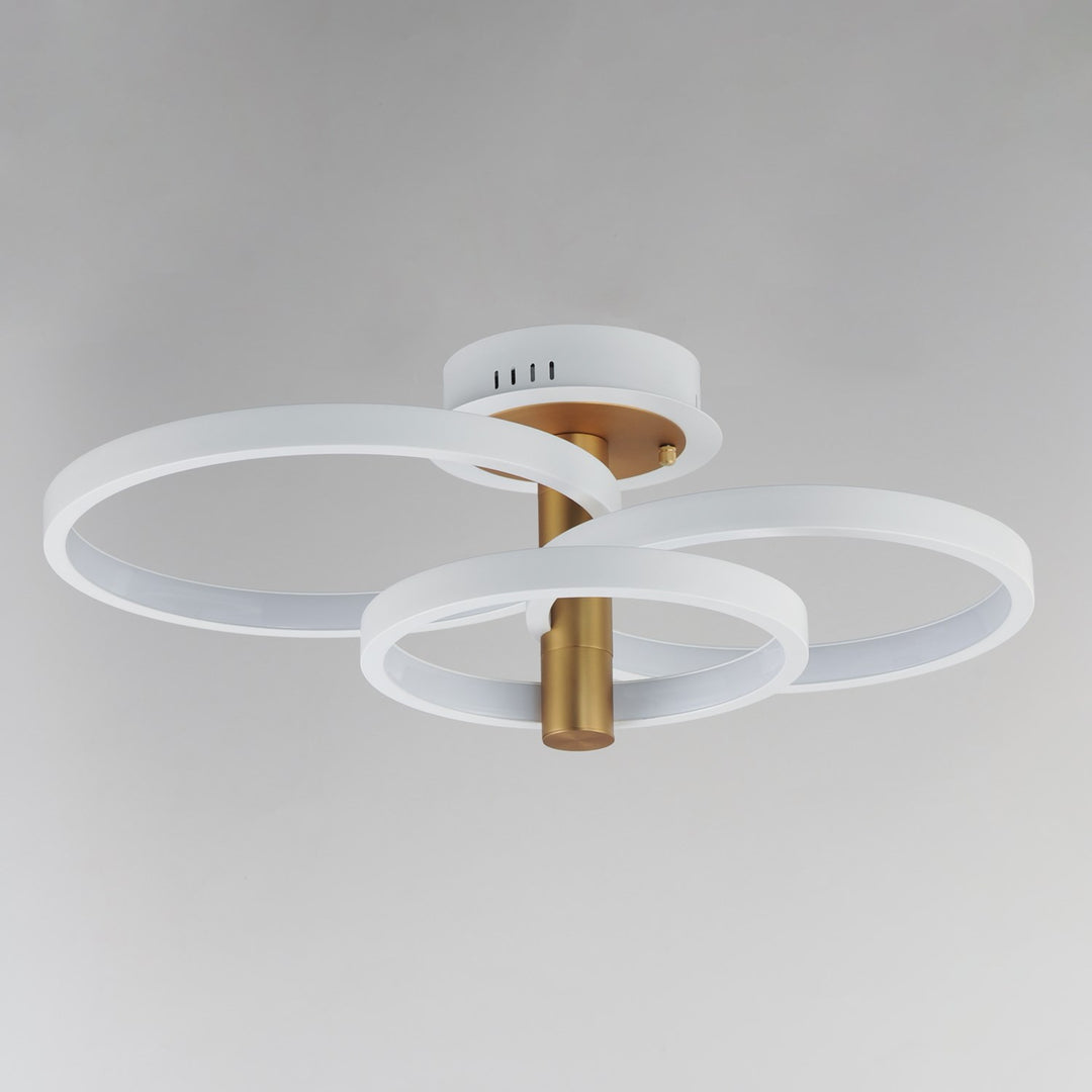 3-Light Led Semi Flush Mount