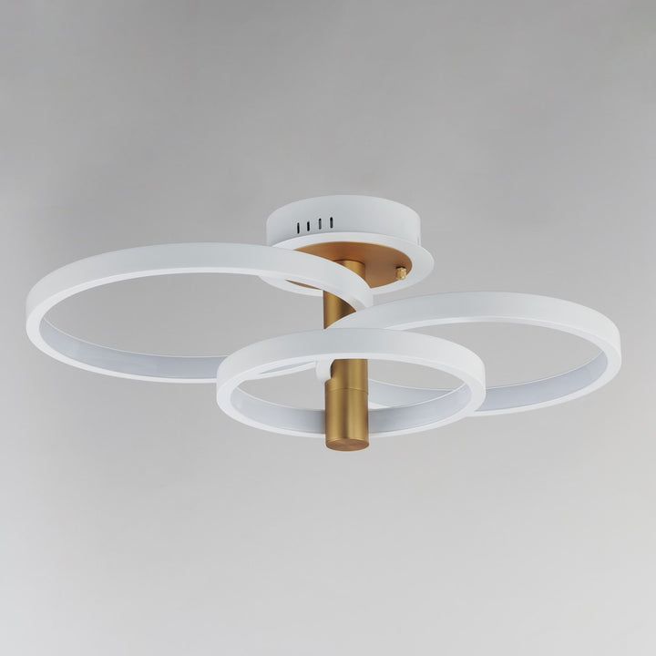3-Light Led Semi Flush Mount