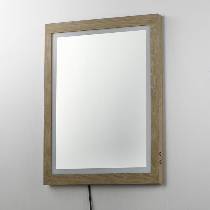 24"X32" Oak Framed Led Mirror
