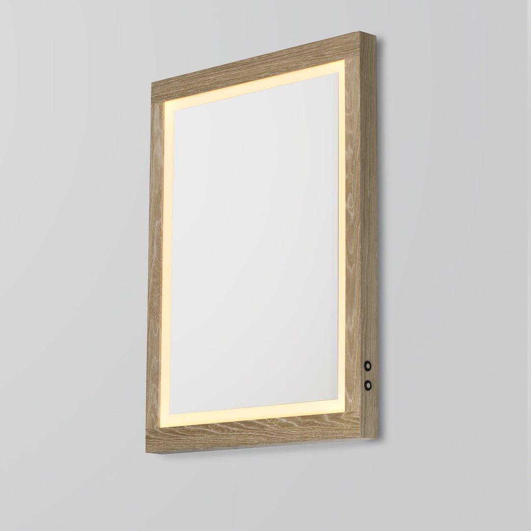 24"X32" Oak Framed Led Mirror