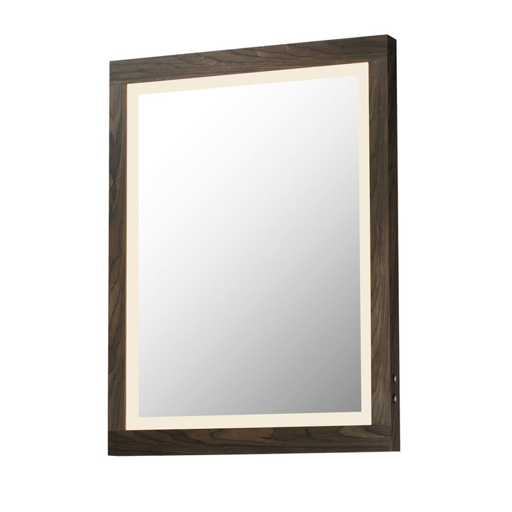 24"X32" Walnut Framed Led Mirror by ET2