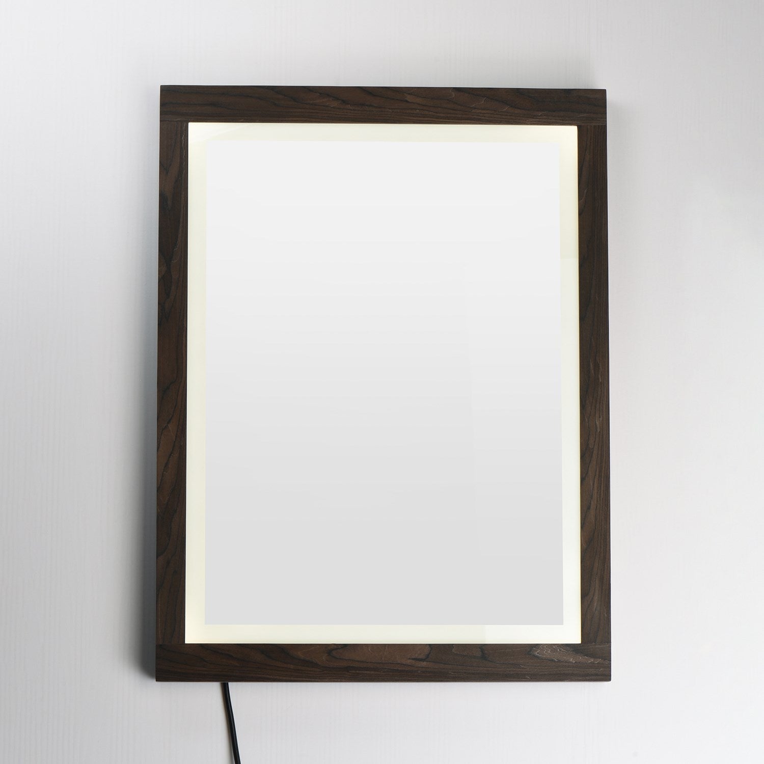 24"X32" Walnut Framed Led Mirror