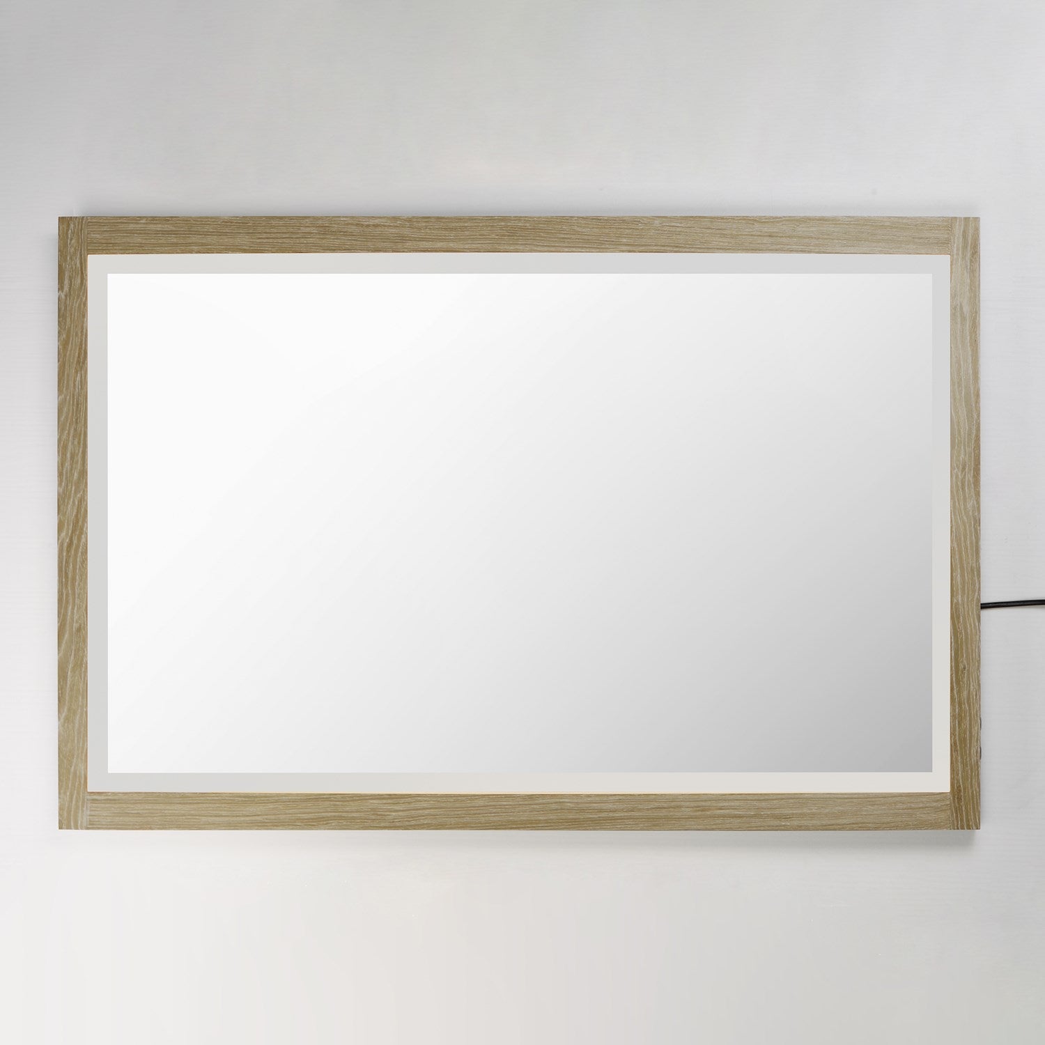 48"X32" Oak Framed Led Mirror