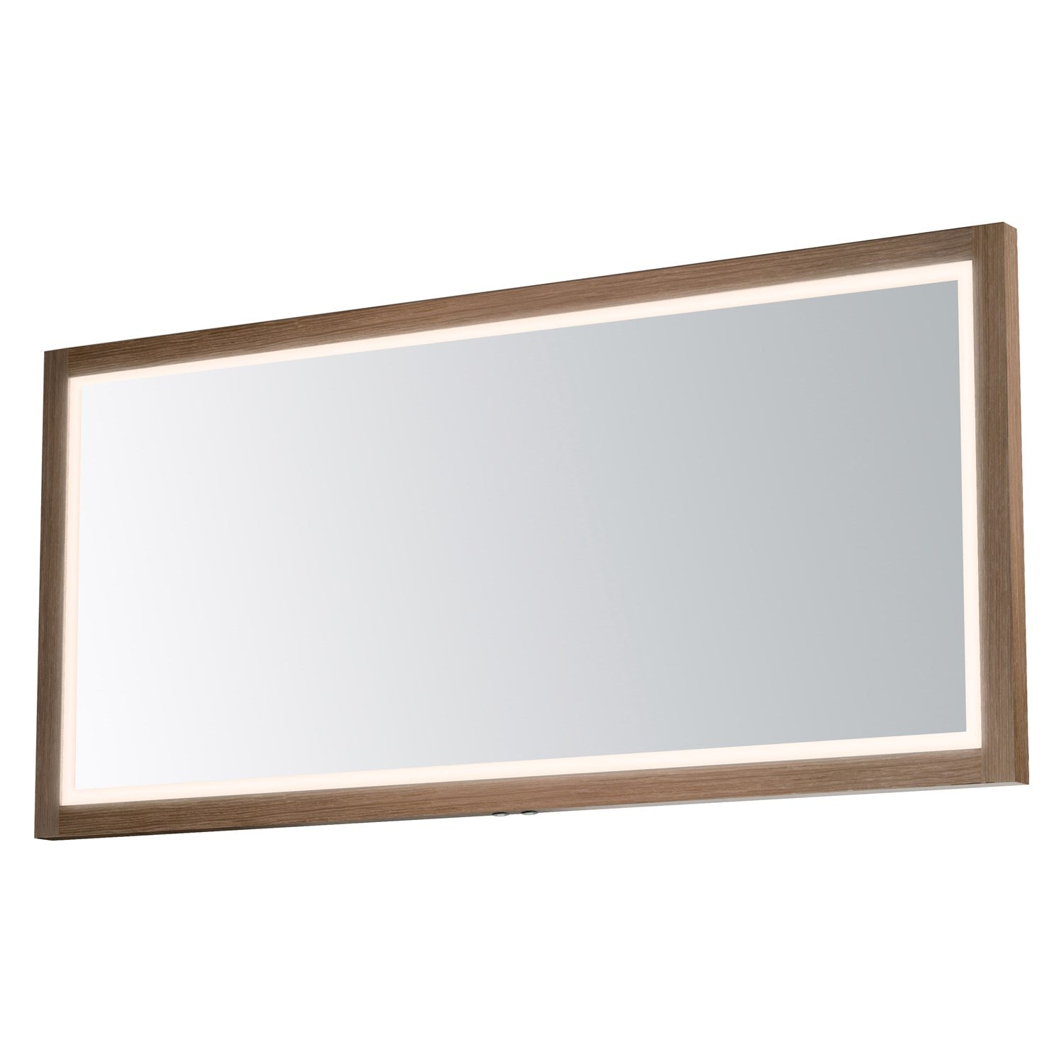 68"X32" Oak Framed Led Mirror