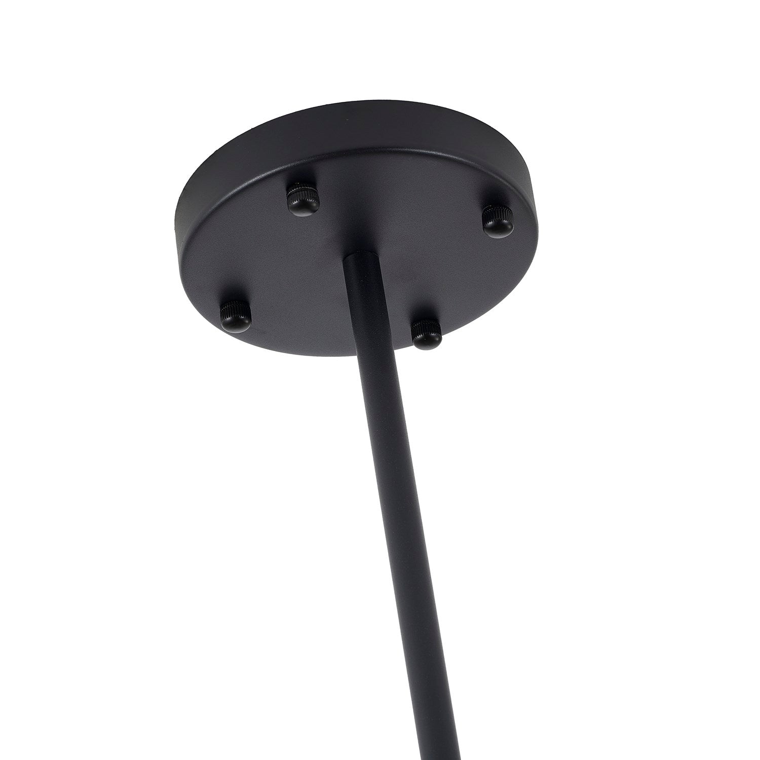 8-Light Black Led Chandelier With Accent Shades