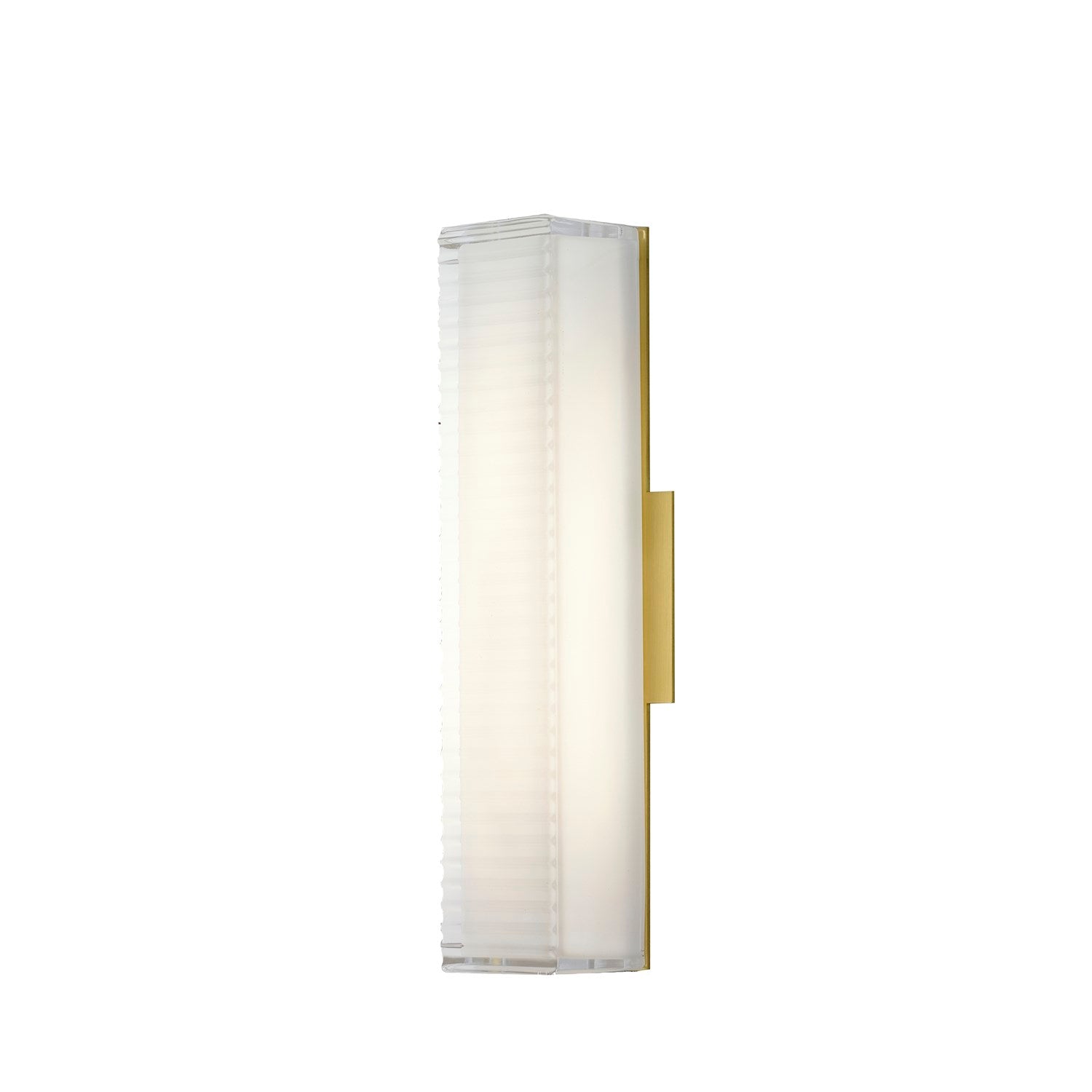 1-Light Matte Brass Led Wall Sconce With A Clear Frosted Glass Shade by Bethel