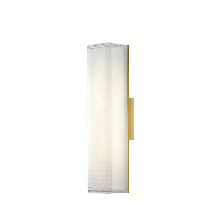 1-Light Matte Brass Led Wall Sconce With A Clear Frosted Glass Shade by Bethel