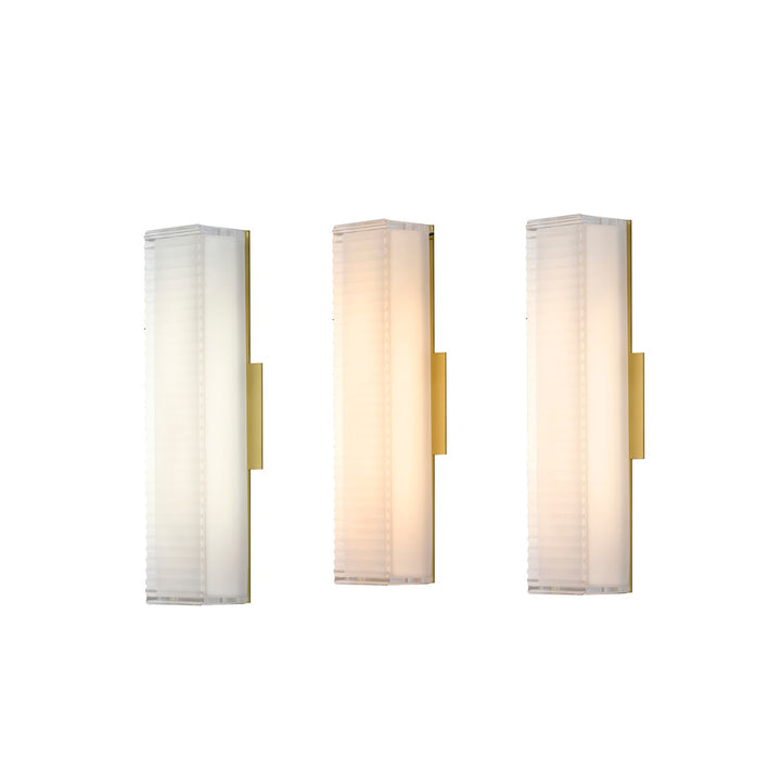 1-Light Matte Brass Led Wall Sconce With A Clear Frosted Glass Shade