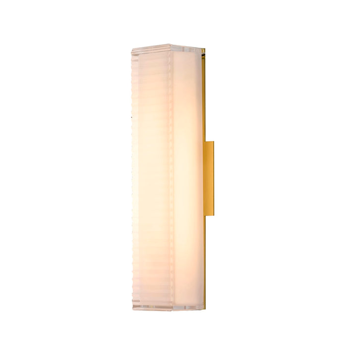 1-Light Matte Brass Led Wall Sconce With A Clear Frosted Glass Shade