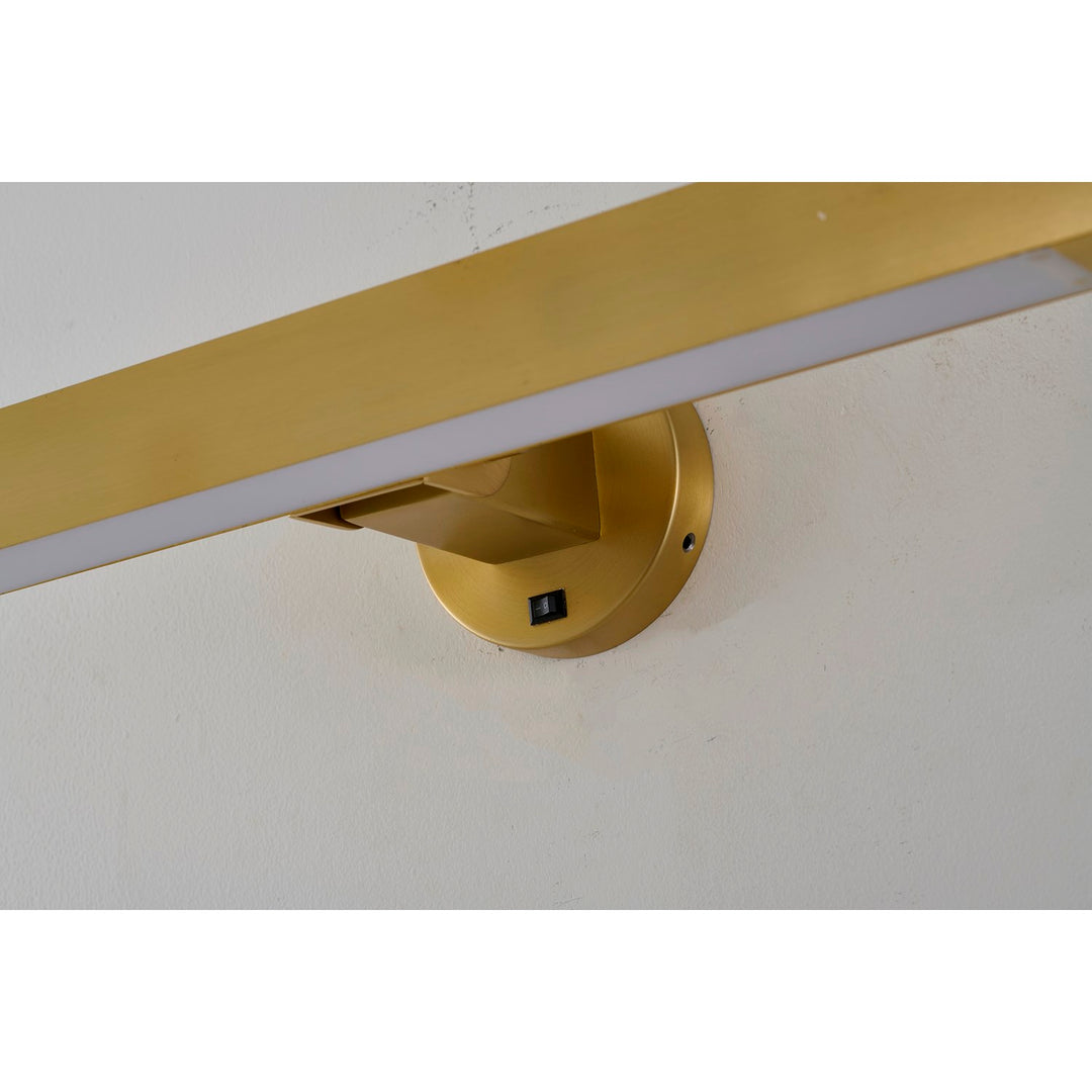 4-Light Satin Brass Wall Sconce With A White Frosted Acrylic Diffuser