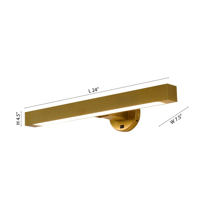 4-Light Satin Brass Wall Sconce With A White Frosted Acrylic Diffuser